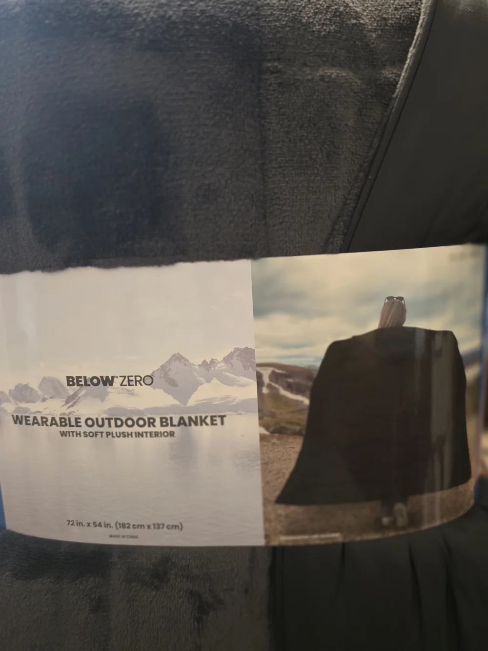 Plush Wearable Outdoor Blanket in Charcoal